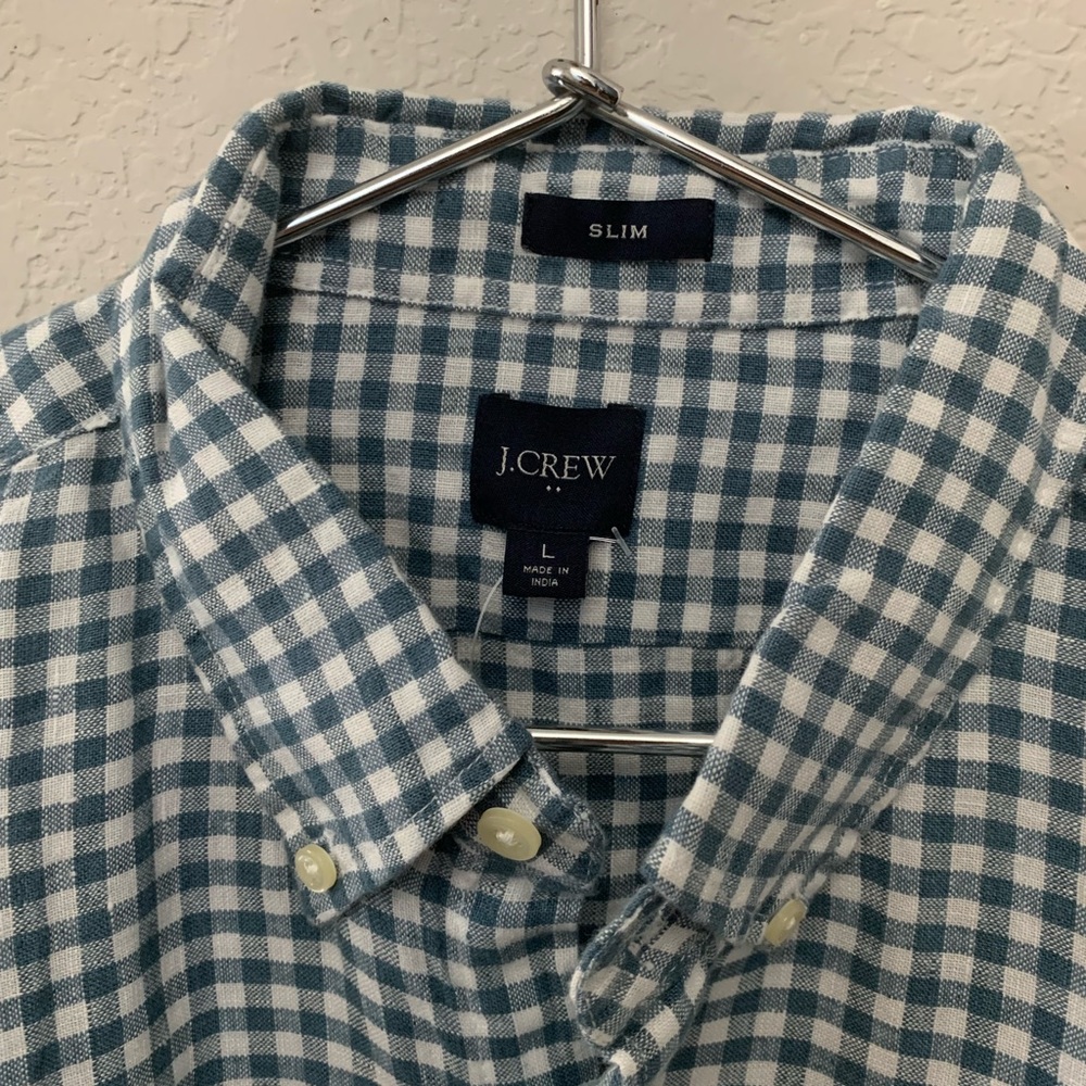 J Crew mens long sleeve button up slim fit